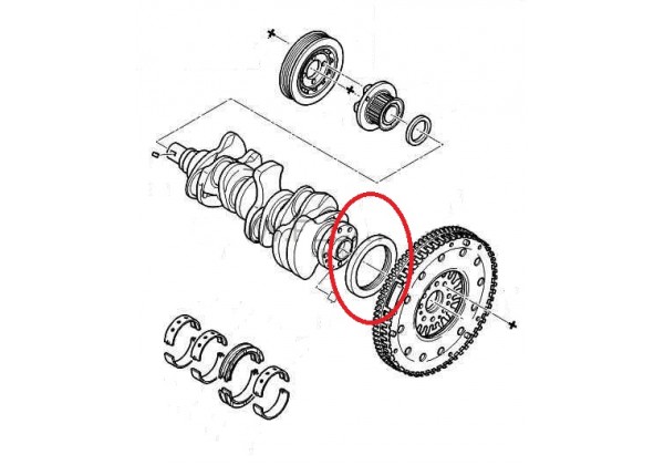 Сальник коленвала задній C5, 406, 407, 807, C6, C8, 3.0 V6 (ES9....), 120Х98Х9